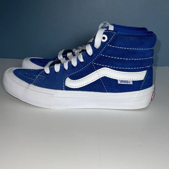 VANS Sk8-Hi Shoe Sneaker Royal Blue High Top Mens 5 Women’s 6.5 Skater EUC - Picture 6 of 8